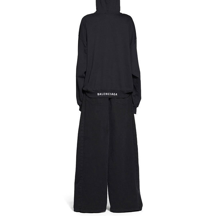 Balenciaga Hoodie Medium Fit 'Black Faded' 742603TOVF39034
