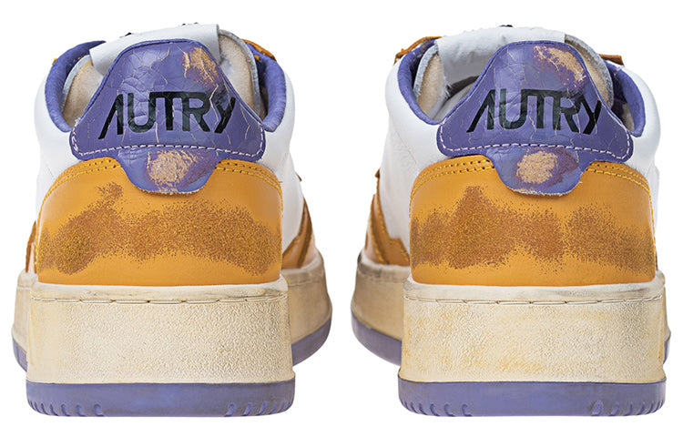 (WMNS) Autry Medalist Low Super Vintage Sneakers 'White Purple Yellow' AVLW-CL03
