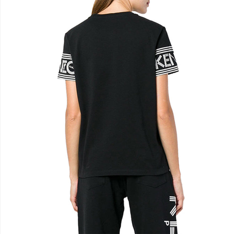 KENZO Letter Logo Round Collar Female Black F00-2TS793-985-99