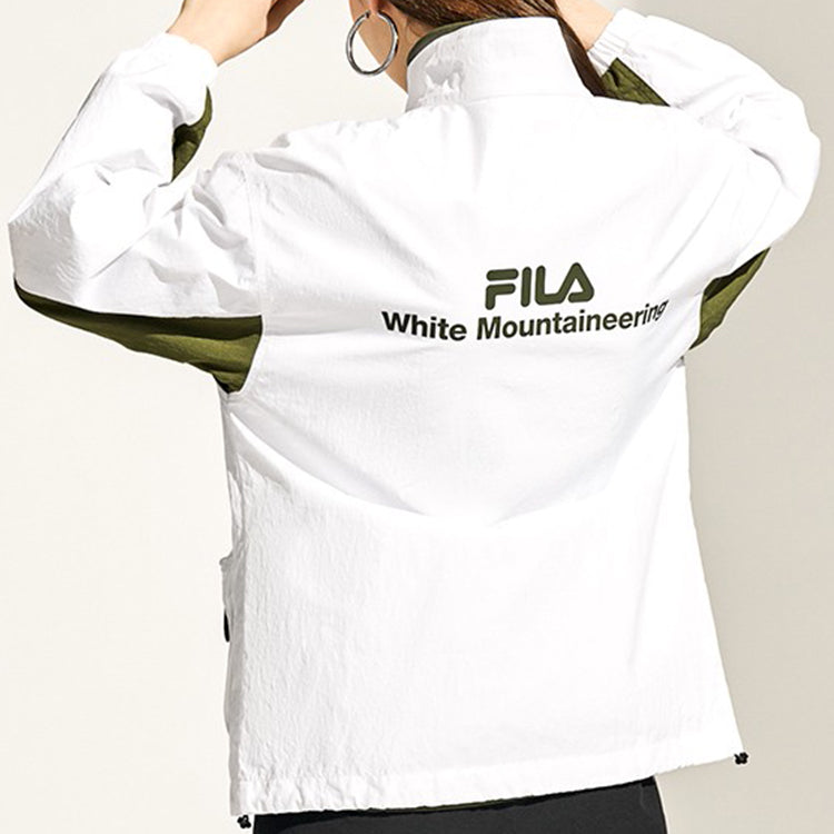 Fila FUSION x White Mountaineering Crossover Stand Collar Multiple Pockets Sports Colorblock Woven Jacket T11W117708F-WT