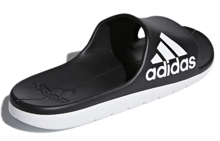 adidas Aqualette Cloudfoam Slippers 'Black White' CM7928