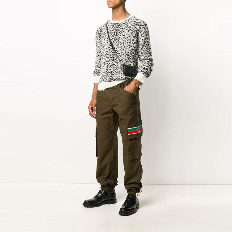 Gucci GG Striped Cotton Trousers For Men Brown 623986-XDBA7-2002