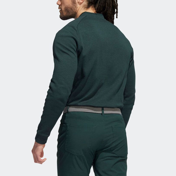 adidas Go-To Long Sleeve Henley Polo Shirt 'Shadow Green' HF6611