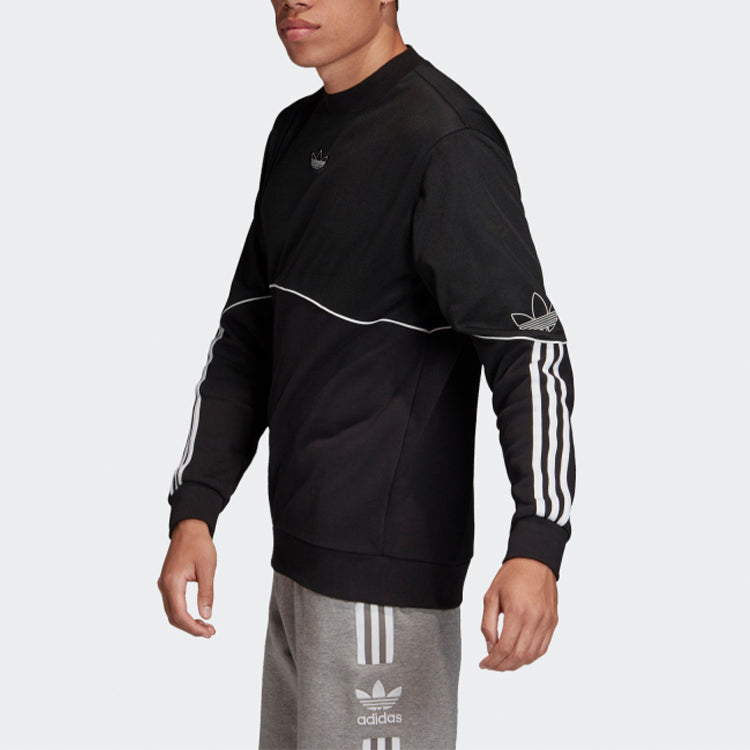 adidas originals Outline Crw Ft Soccer/Football Sports Stylish Round Neck Long Sleeves Black FM3856