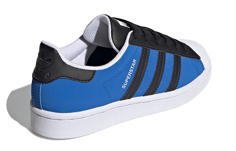 (GS) adidas originals Superstar J 'Blue Black' FW4025