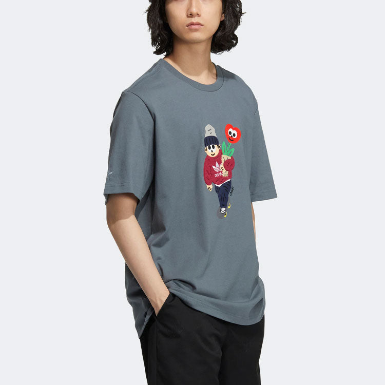 adidas Originals x Charr Morita Crossover Valentine's Day Tee 'Grey' HR3475