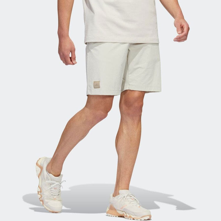 adidas Solid Color Side  Belt Straight Shorts Men's Creamy White HS5622