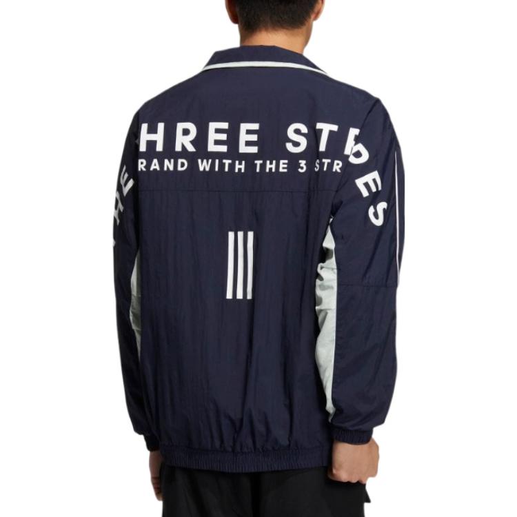 adidas Oversized Fit Woven Jackets Asia Sizing 'Navy White' IA9428
