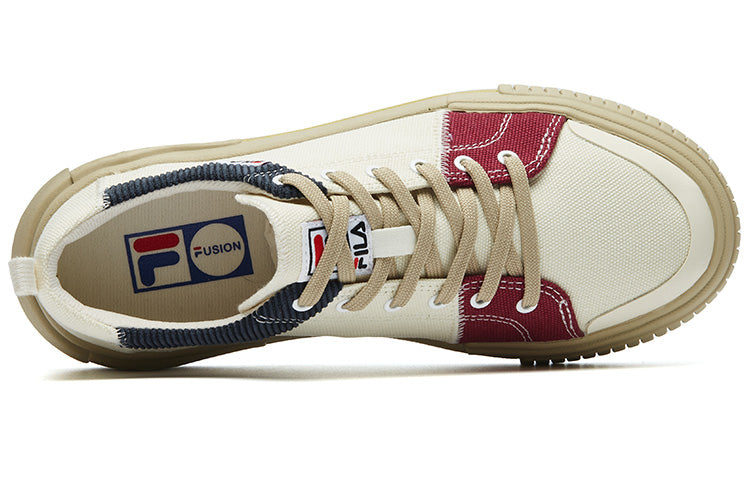 (WMNS) Fila Fusion Canvas Shoes 'White Blue Red' T12W135108FSN
