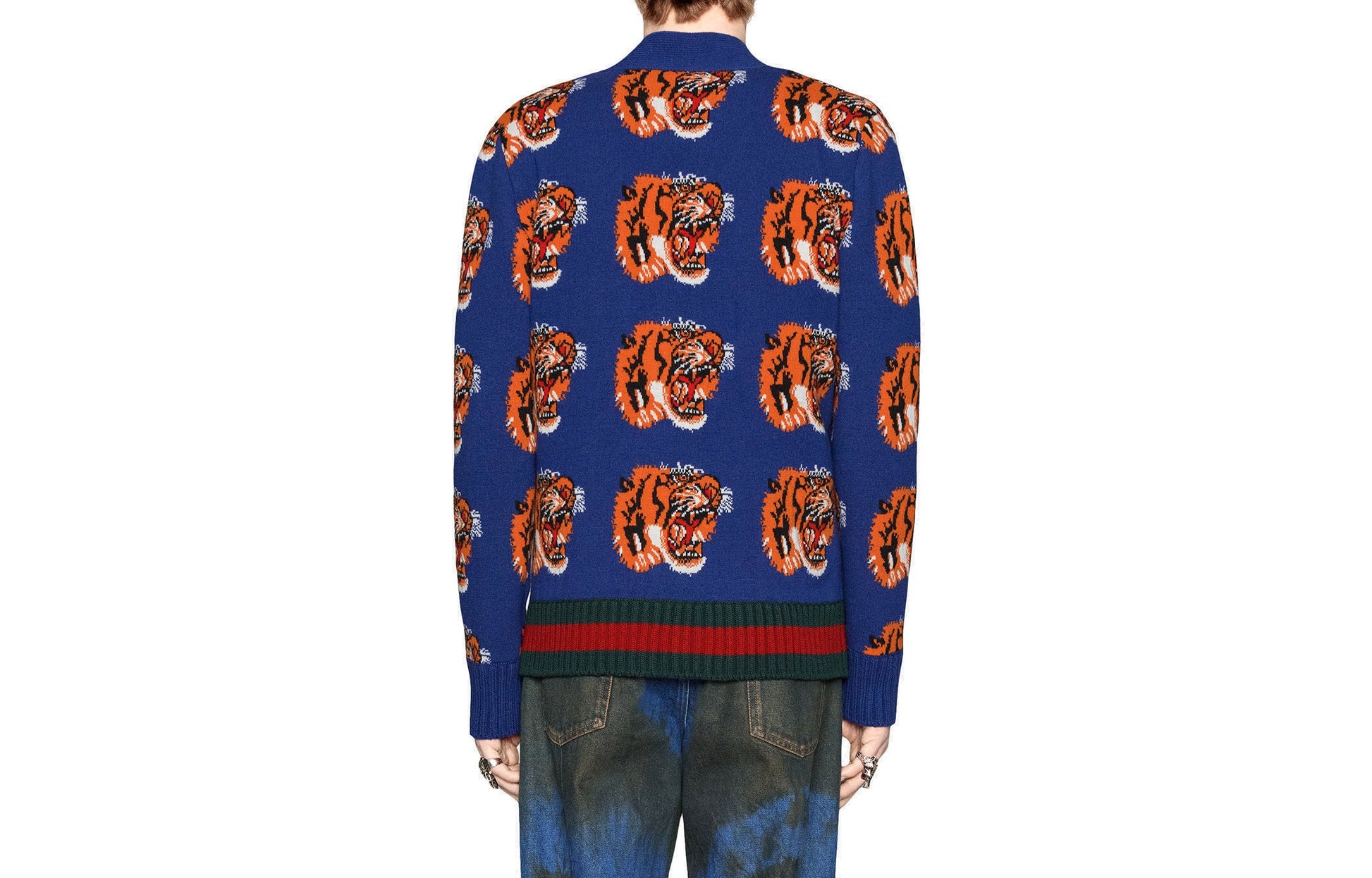 Men's Gucci Blue Printing Wool Tops 474601-X1468-4471