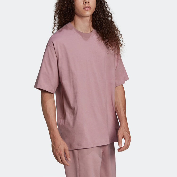 adidas originals Solid Color Loose Sports Short Sleeve Couple Style Purple Pink HC4515