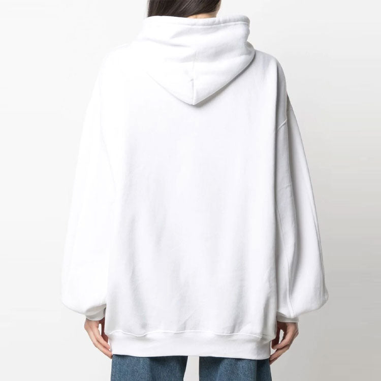 (WMNS) Balenciaga SS21 Logo Printing Hoodie White 641529TJVI69040