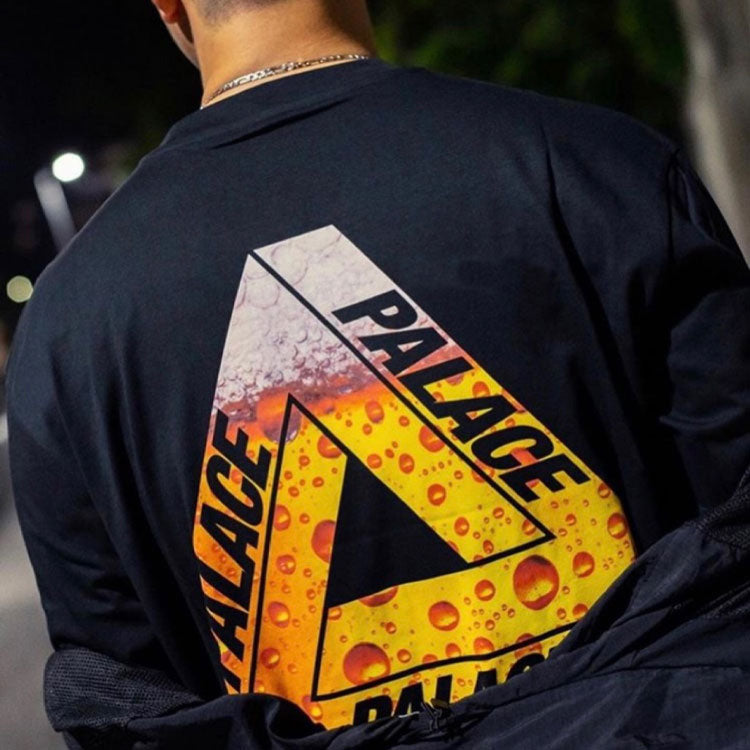 PALACE TRI-Lager Tee Triangle Logo Printing Short Sleeve Unisex Black P19TS219