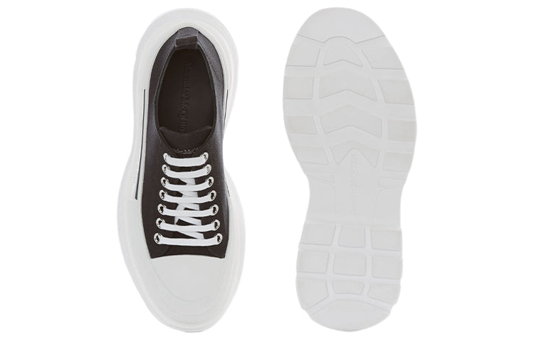 (WMNS) Alexander McQueen Tread Slick Low Lace Up 'Black White' FW21 611705W4MV21070