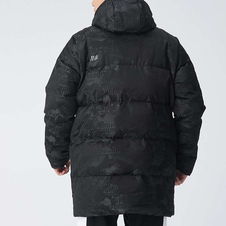PUMA Camo Long Down Jacket 'Black' 585502-01