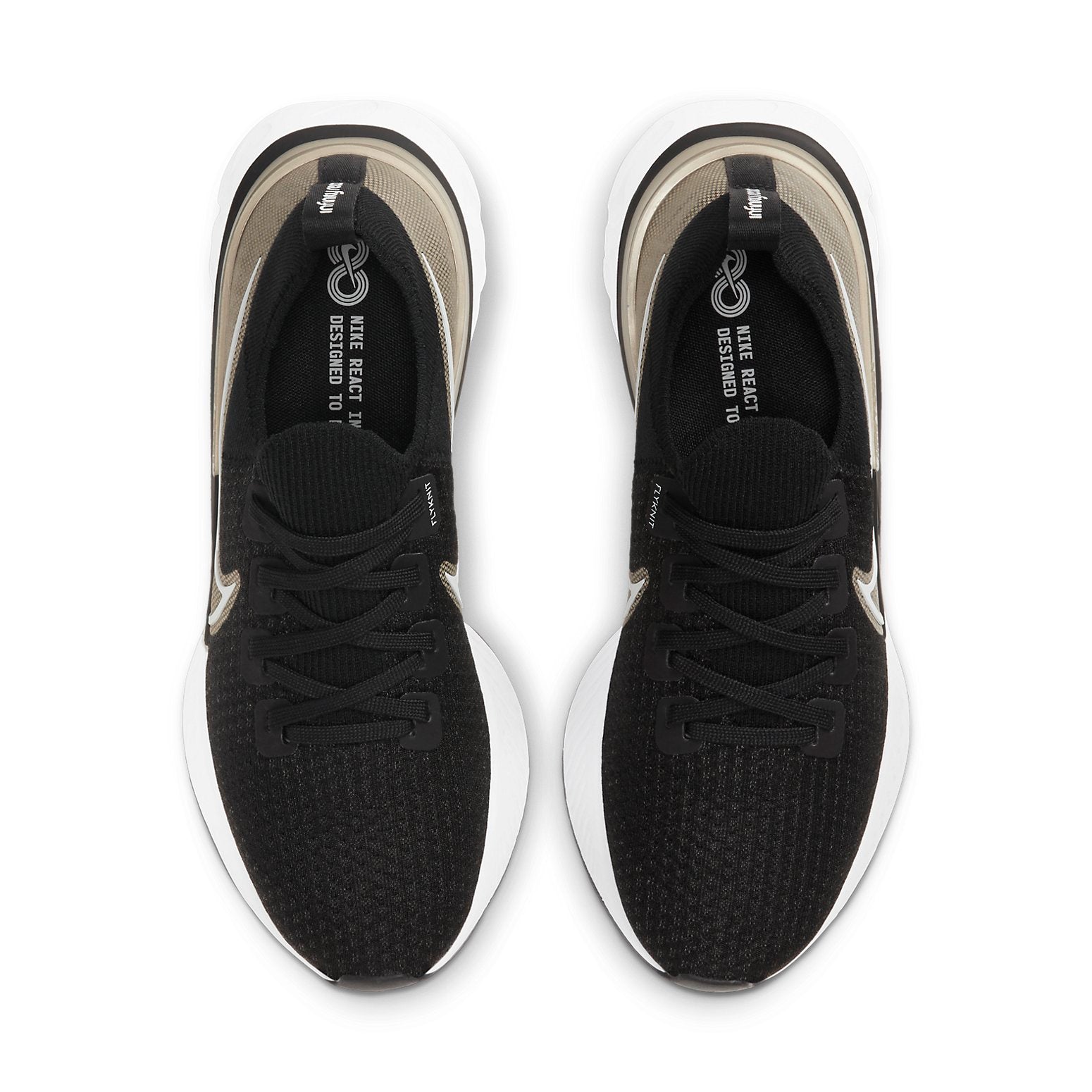 (WMNS) Nike React Infinity Run Flyknit Premium 'Black Metallic Gold Silk' CZ2861-001