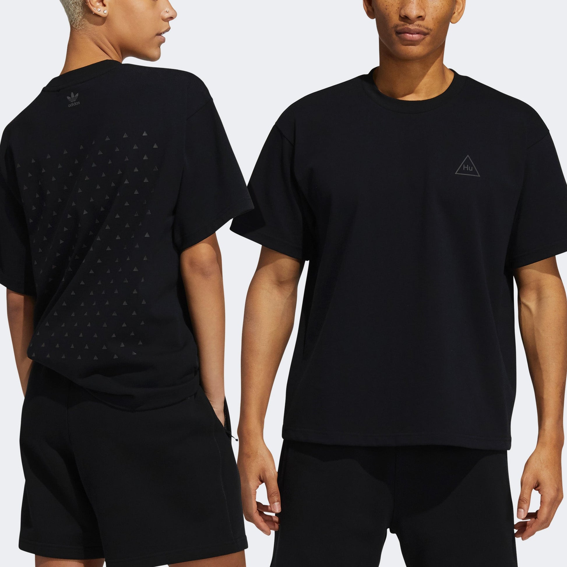 adidas x Pharrell Hu Logo T-Shirt 'Black' GT4324