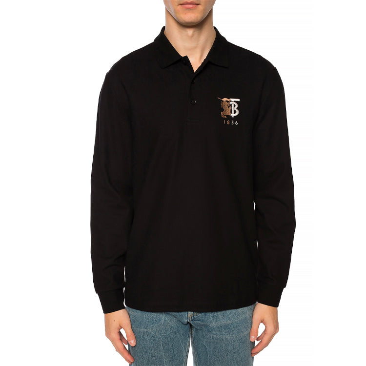 Men's Burberry Logo Detail Polo Shirt Black 80257581