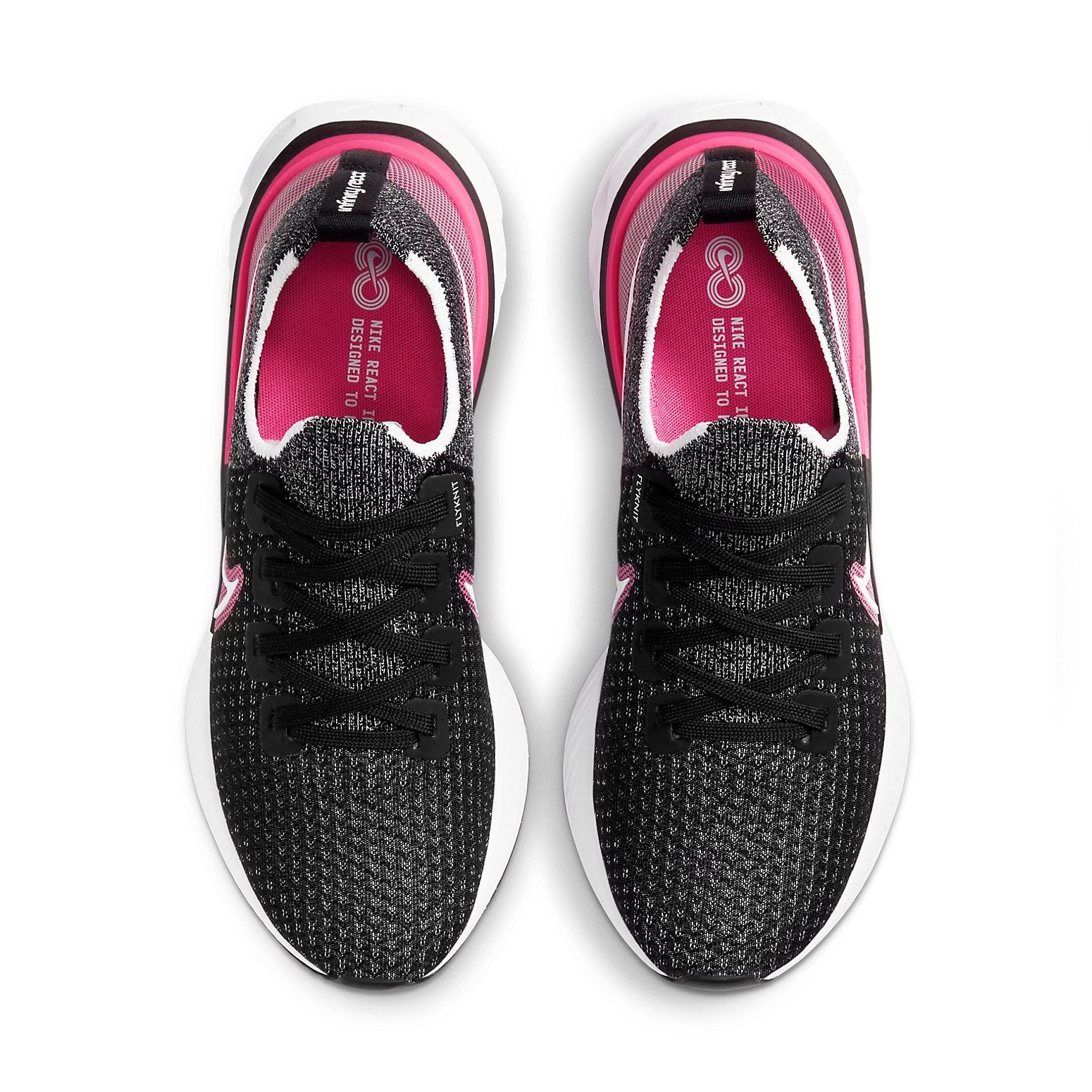 (WMNS) Nike React Infinity Run Flyknit 'Black Pink Blast' CD4372-009