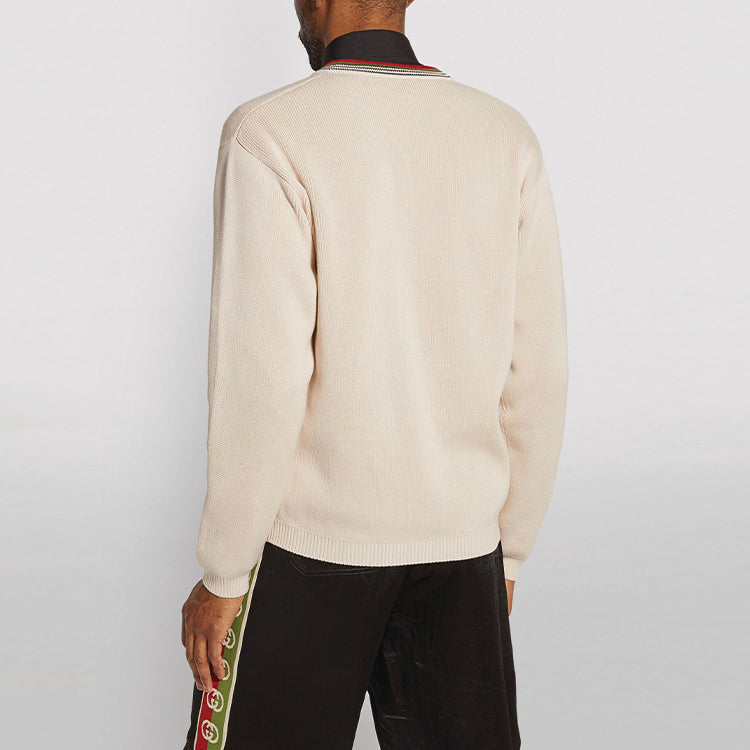 Gucci V-Neck Cotton Cardigan 'Beige' 626268-XKBFU-9750