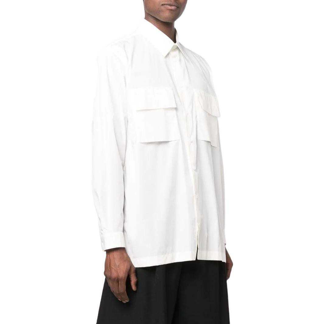 Men's Nike Solid Color Chest Long Sleeves White Shirt DN4096-100