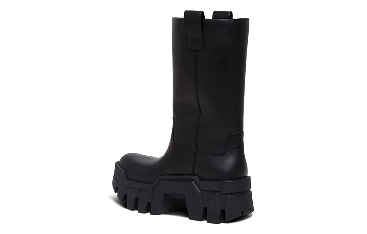 (WMNS) Balenciaga Bulldozer Boots 'Black Poluyurethane' 671555WBCQ01000