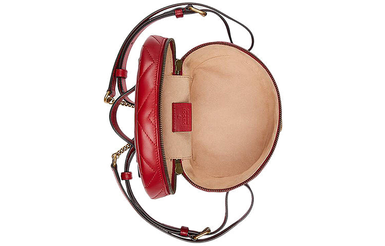 (WMNS) Gucci GG Marmont Series Backpack MIni-Size Red 598594-DTDCT-6433
