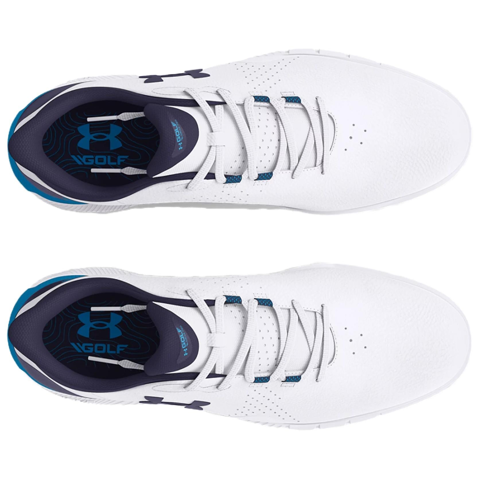 Under Armour HOVR Drive Fade Spikeless Golf Wide 'White Midnight Navy' 3027085-100