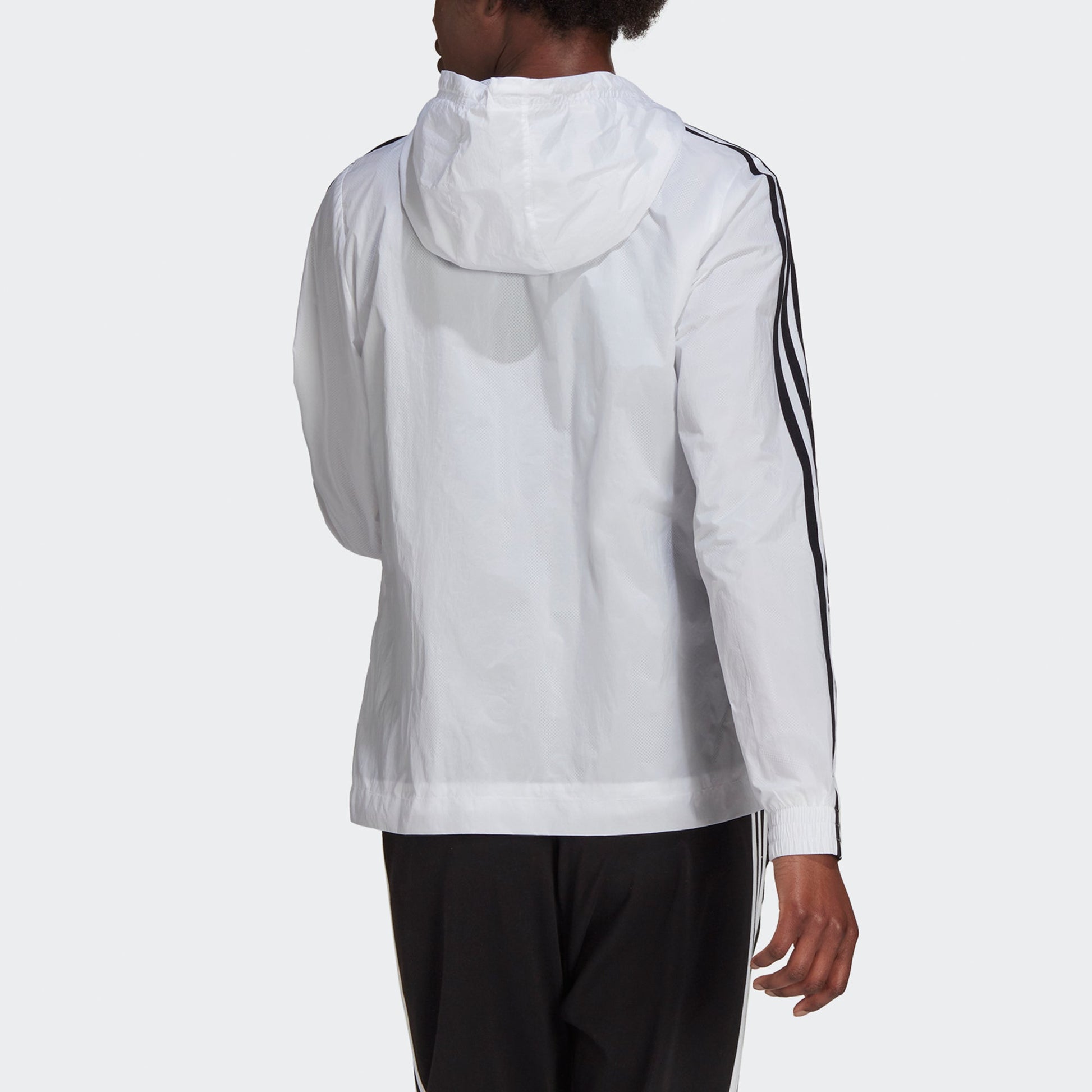 (WMNS) adidas Essentials 3-Stripes Windbreaker Asia Sizing 'White Black' H10243