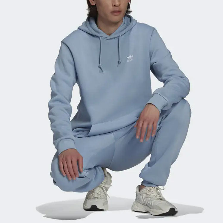 adidas originals Solid Color Sports Fleece Hoodie 'Blue' HE7199