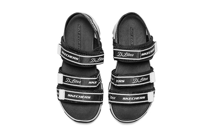 (GS) Skechers Dlites Sandals 'Black White' 664167L-BLK