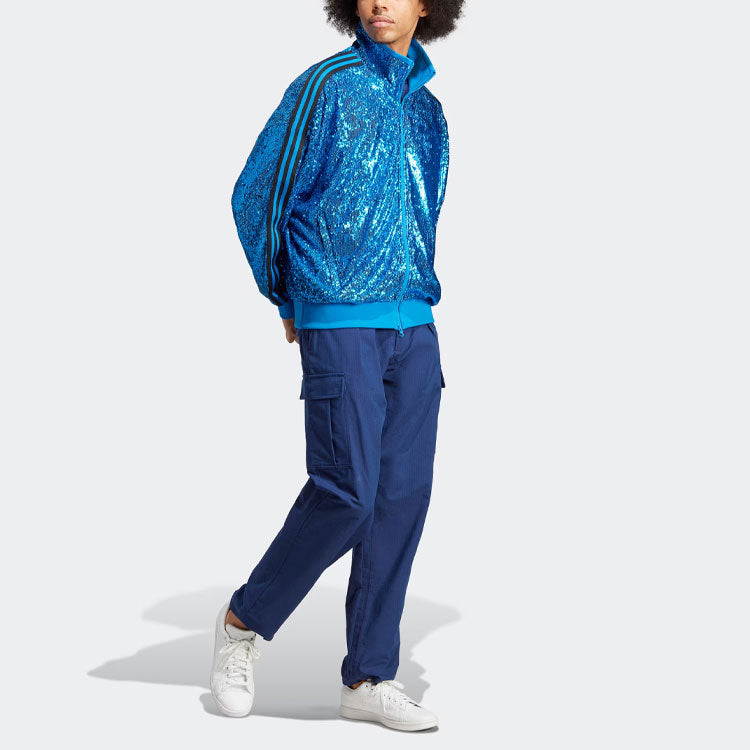 adidas originals Sequin Track Jacket 'Blue' IA2463