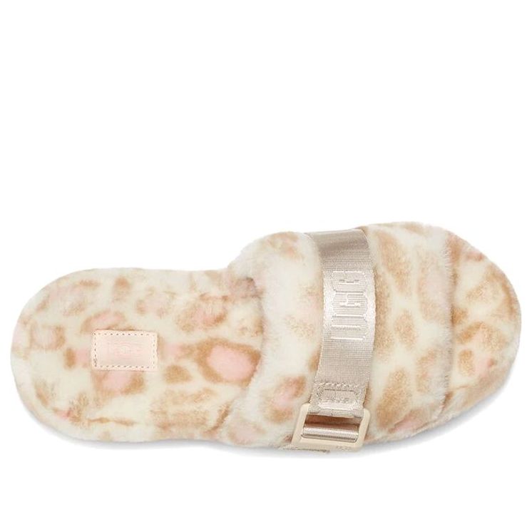 (WMNS) UGG Fluffita Panther Print Slide 'White' 1122556-WHT