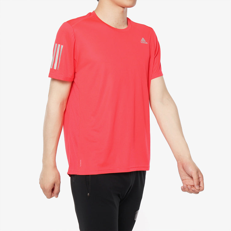adidas Own The Run Sports Short Sleeve Tee 'Red Grey DX1314
