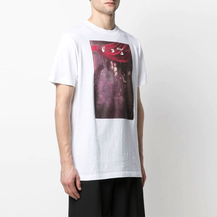 Off-White Men s SS21 Print Oversized White OMAA027S21JER0100101