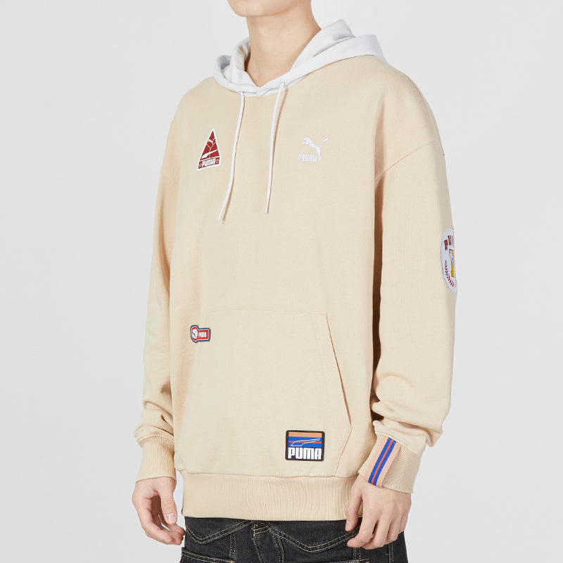 PUMA Team Badge Hoodie 'Beige' 677377-67