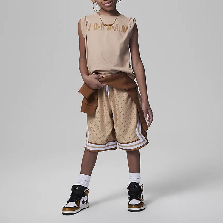 (GS) Air Jordan Post Up Boxy Tee 'Brown' FV3296-200