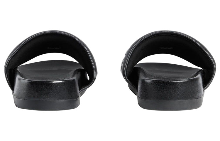 Gucci Sideline Rubber Logo Slide 'Black Leather' 742009-AABYM-1347