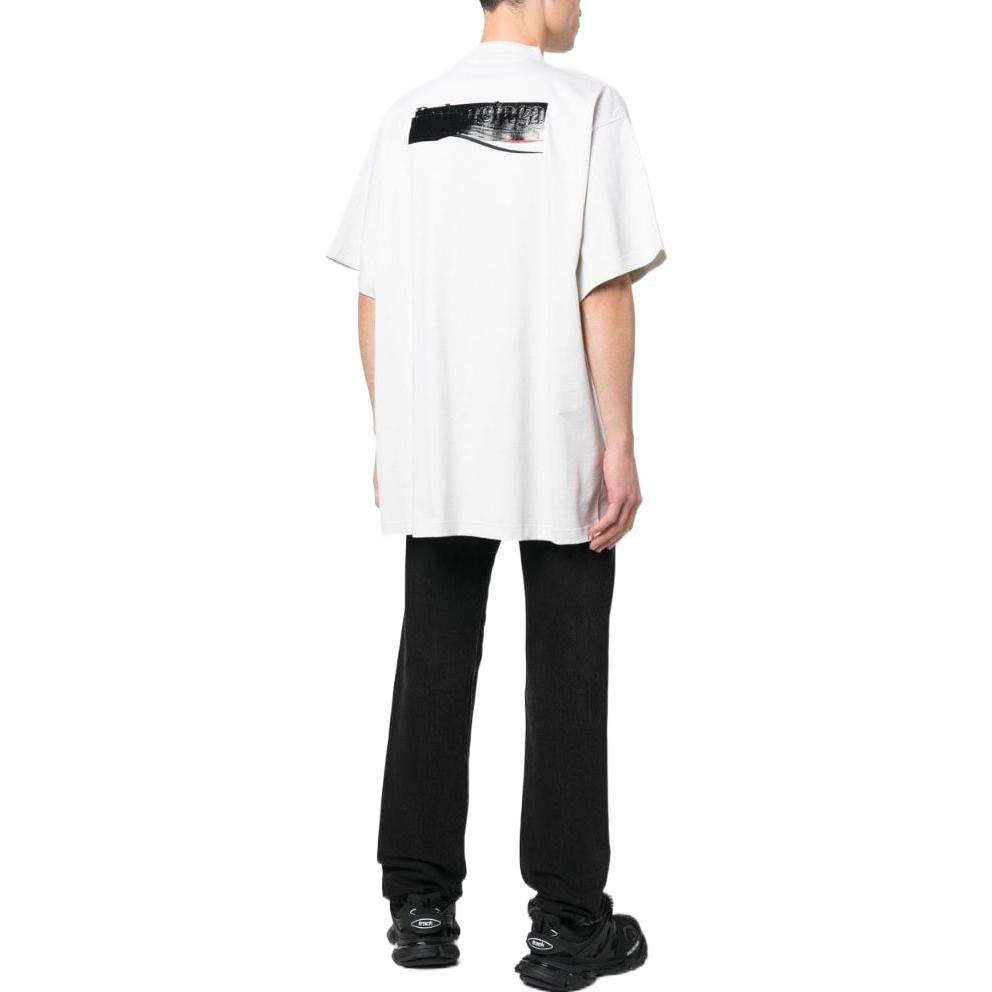 Balenciaga Gaffer Logo Large Fit T-Shirt 'Ecru' 712398TNVG19592