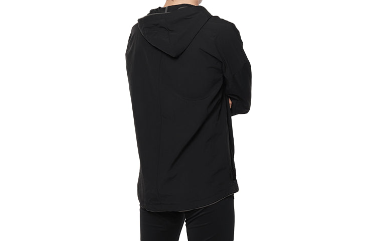 adidas Sports Zipper Woven Long Sleeves Logo Jacket Black DY8756