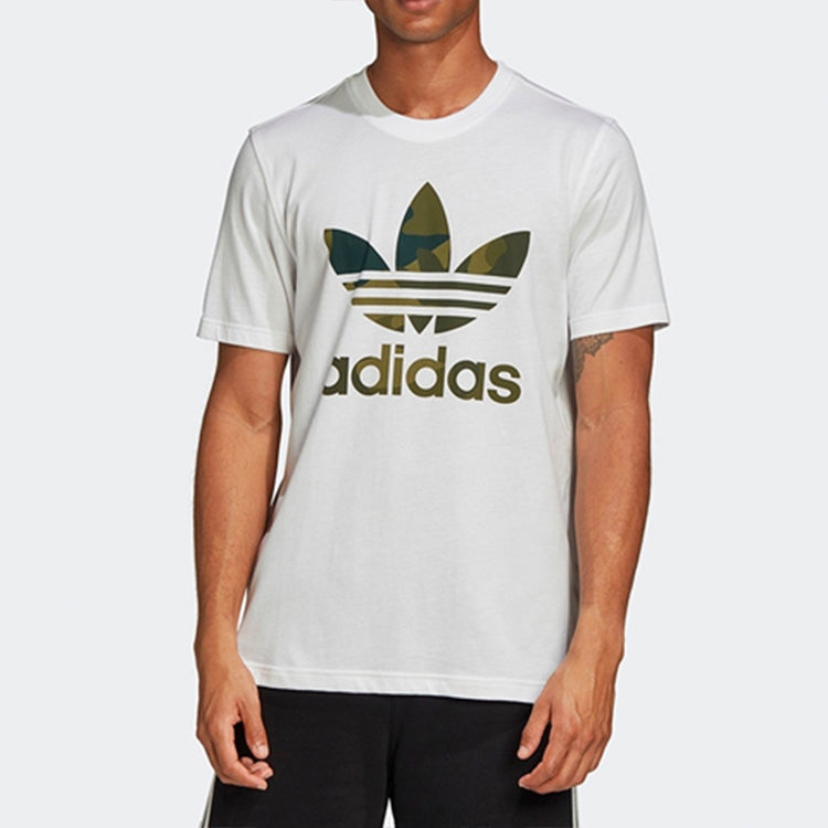 adidas originals Casual Sports Short Sleeve White FM3337
