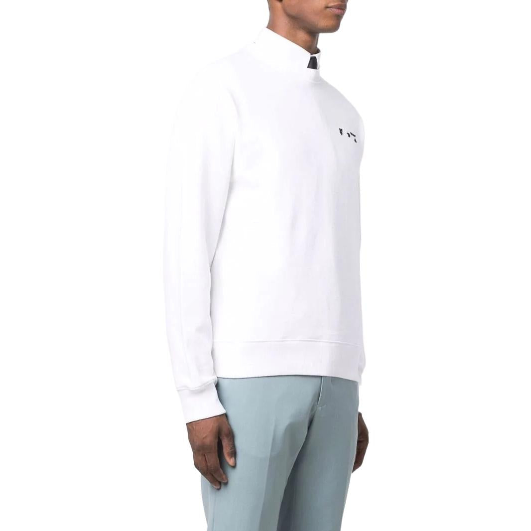 Men's Off-White SS22 Solid Color Logo Printing Round Neck Version White OMBA057C99FLE00401100110