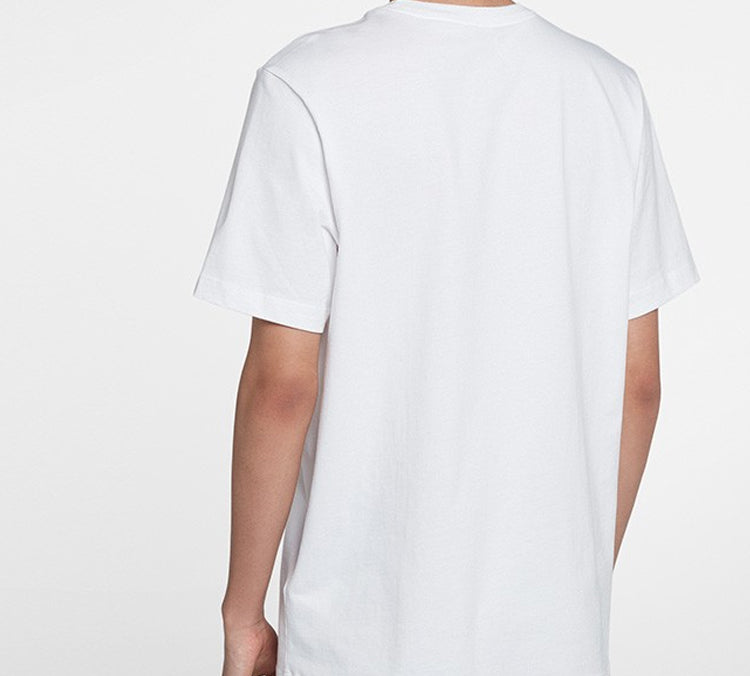Nike Sportswear Sport Casual Breathable Round Collar Short Sleeved White BQ0705-100