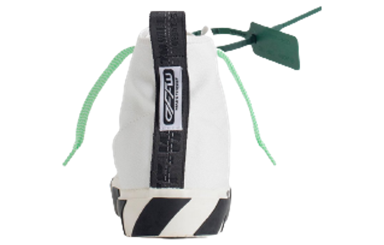 Off-White Mid-Top Vulcanized Canvas Sneaker 'White Blue Green Black' OMIA119F22FAB0010146