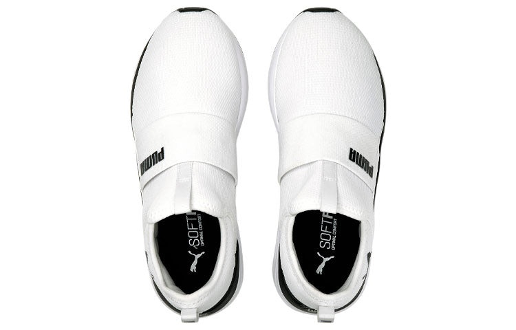 (WMNS) PUMA Softride Sophia Slip-On 'White Black' 195161-04