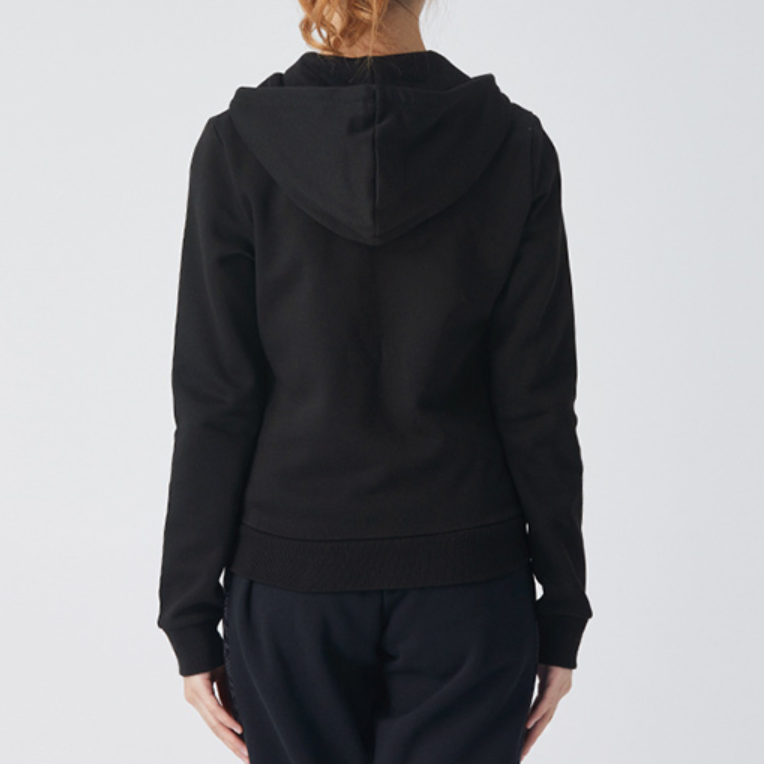 (WMNS) PUMA Essentials Full-Zip Hoodie 'Black White' 586547-01