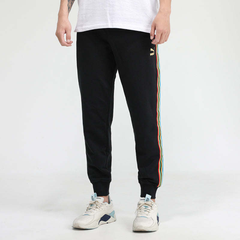 PUMA Tailored For Sport Unity Track Pants 'Black Orange' 599290-01