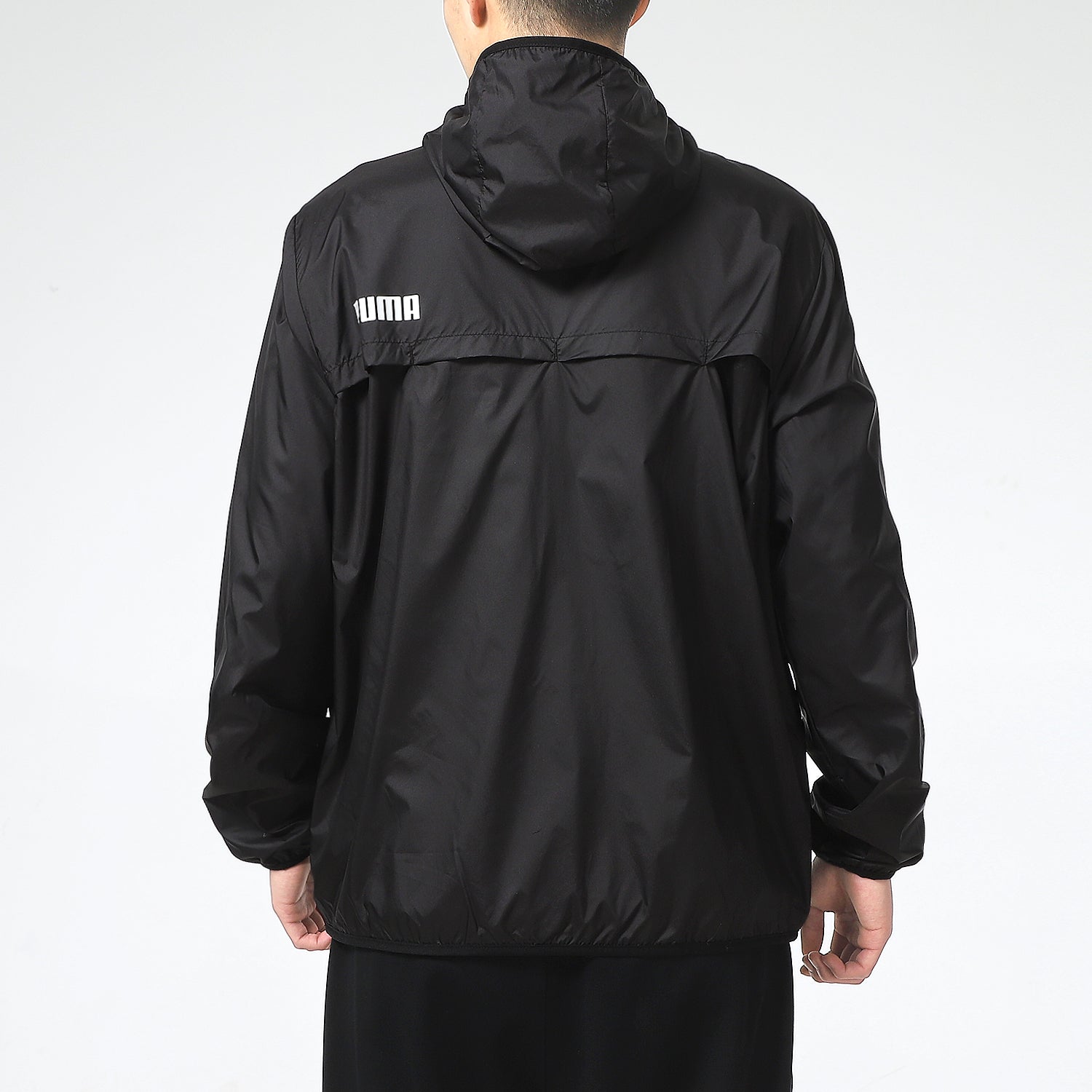 PUMA Essentials Solid Windbreaker Jacket 'Black White' 588786-01