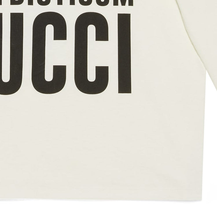 (WMNS) Gucci x adidas Oversized Cotton Jersey Long Sleeve T-Shirt 'White' 721393-XJEXL-9095