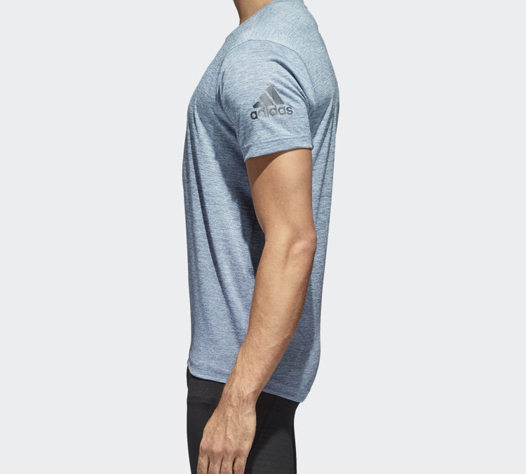 adidas FreeLift gradi Training Sports Short Sleeve Blue Gray CW3437